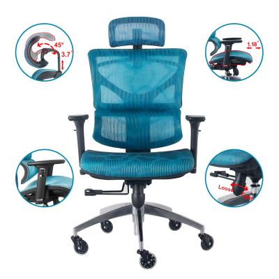 China 2021 New Adjustable Modern Executive Office Chair High Back Mesh Chair Office Chair (Height) for sale