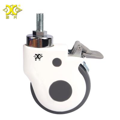 China High Quality 3 Inch PU Stem Medical Swivel Caster Locking Wheel en venta
