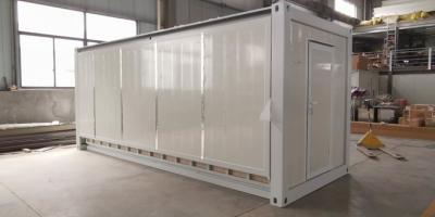 China Flat 40ft Expandable Container Homes , 2 Bedroom Prefab Folding Container House for sale