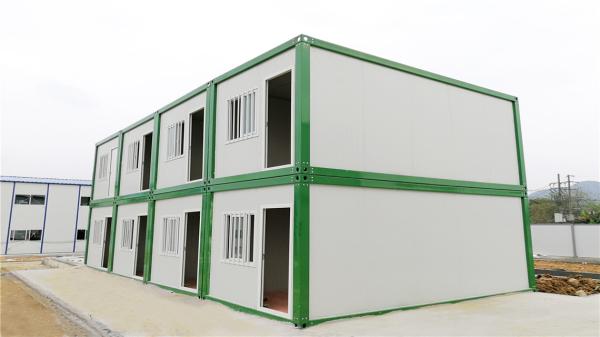 Quality Prefab Flat Pack Container House Rock Wool Insulation Sandwich Panel Homes for sale