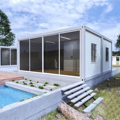 China Office Two Bedroom Container House , 40ft Modular Tiny Movable Container House for sale