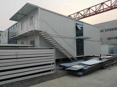 China Modular Prefab Storage Container Homes Anti Seismic Two Storey Houses for sale