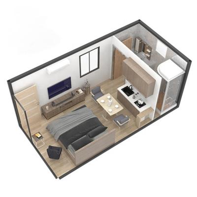 Chine BOX SPACE 20ft 40ft Fast Assemble Affordable Student Apartment With Bathroom For Resell And Rental à vendre