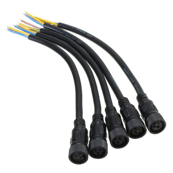 Quality Waterproof and Corrosion-Resistant Black 3 Pin Connector with Customizable for sale