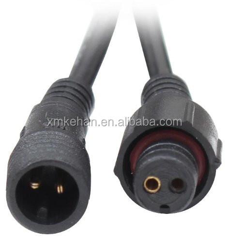 Quality IP67 rated 3 pin waterproof connector with RoHS compliance and custom wire for sale