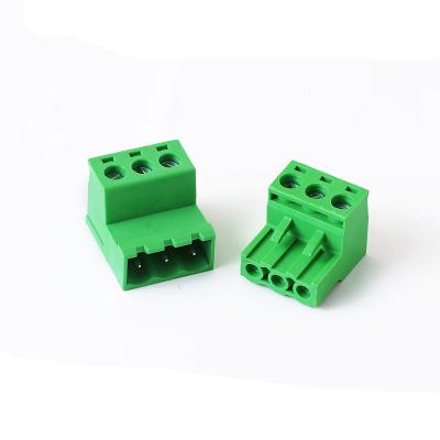 中国 緑色PCB端末ブロック航空宇宙電気ワイヤリングのための2-24ピンスクリューコネクタ 販売のため
