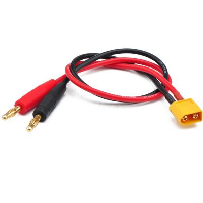China White ODM OEM Wire Harness with XT60 Female to 4.0mm Banana Plug Male Battery Wiring for sale