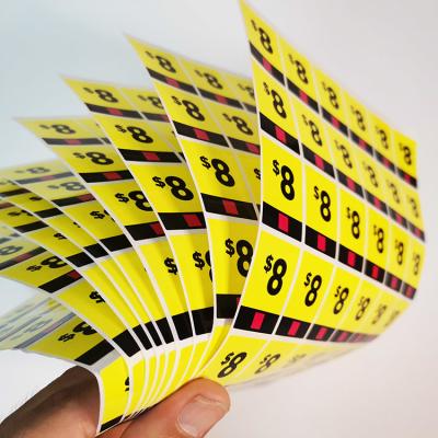 China BOPP-Marketing Stickers van de Druk Permanente Promotieetiketten van Douane de Kleinhandelsstickers CMYK Te koop