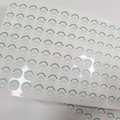 Chine Le blanc a imprimé le papier adhésif d'autocollant de coquille d'oeuf d'anti labels de contrefaçon à vendre