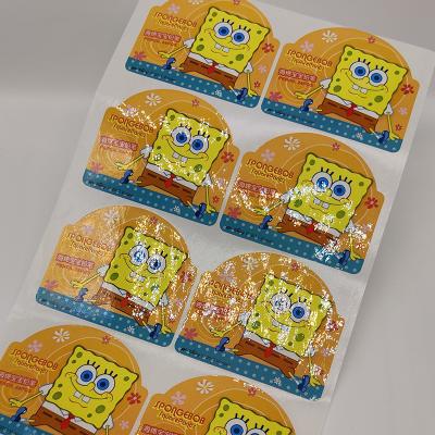 China CMYK Printable Adhesive Labels BOPP Glossy Cartoon Die Cut Sticker Sheets for sale