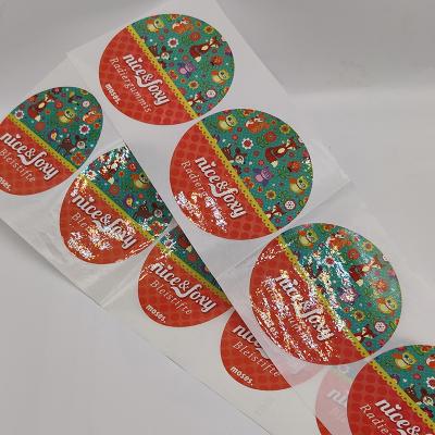 China CMYK Custom Glossy Label Stickers Circular Printed Self Adhesive Labels for sale
