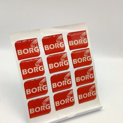 China logotipo modificado para requisitos particulares etiquetas engomadas claras de epoxy de la bóveda de la resina de epoxy de las etiquetas engomadas de la PU 3D de 3M Adhesive en venta