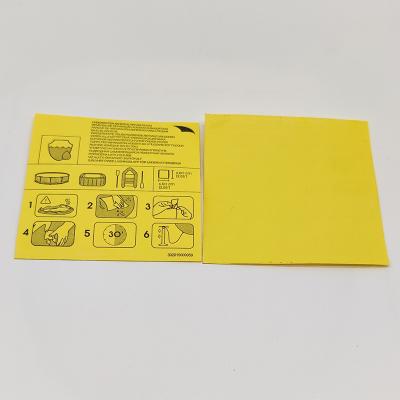 China Graphic Inflatable Repair Patches Instruction Outdoor PVC Pool Repair Patches for sale