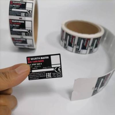 中国 Custom Adhesive PET Sticker Labels Permanent / Removable / Repositionable 販売のため