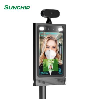 China DC Adapter 8 Inch AI 800*1280 Facial Recognition Thermometer for sale