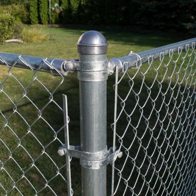China Garden Chain Mesh Fencing 10ft Square Post 9 Gauge PVC Coating for sale