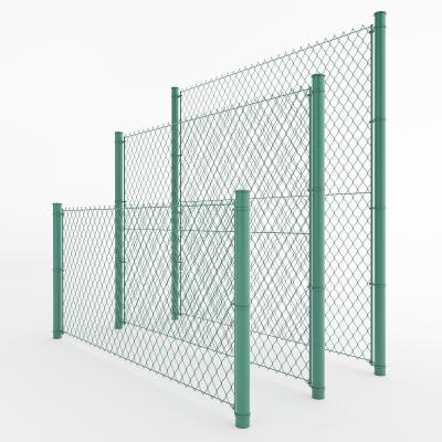 China Garden Chain Link Fence PVC Coated Galvanized Green Vinyl Coated for sale