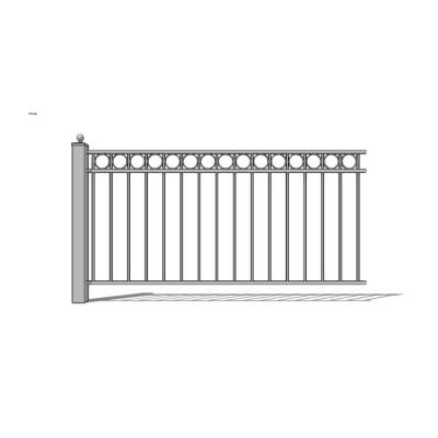 China 4ft Galvanized Wrought Iron Fence With Powder Coating 1.2mm-2.5mm for sale