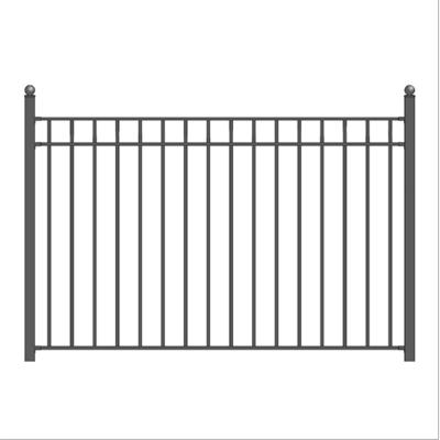 China Home Garden Iron Wrought Fence Ornamental Black Decorative Metal for sale