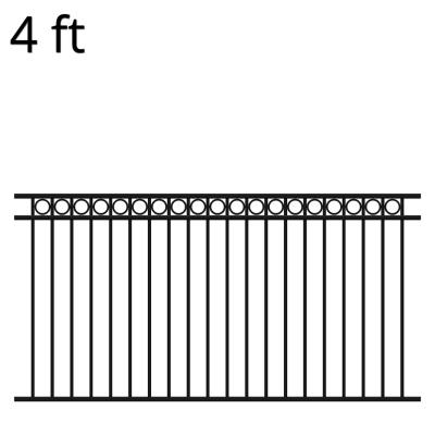 中国 頑丈な8つのFtの錬鉄の塀は家の庭にパネルをはめる 販売のため