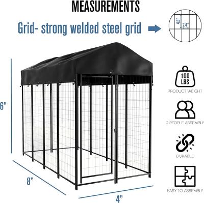 China 6'' X 10'' Extra Large Heavy Duty Dog Kennel House Outside Welded Wire Metal Mesh for sale