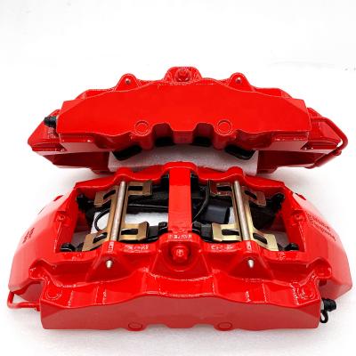 China 355x32mm Disc 8 Pot Brakes 18inch Wheel Red Brake Caliper Set for sale