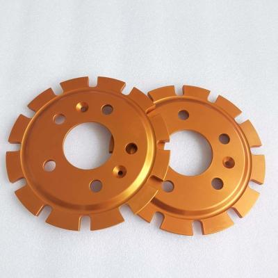 China TS16949 Brake Disc Bell Orange Aluminum Center Cap For 330*28mm Brake Disc for sale