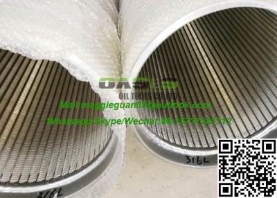 China SUS 304, 316l, Wedge Screen Filter Tube Pipe size of 9-5/8 Water Well Screen for sale