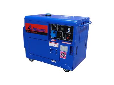 China 6kW Single Phase Silent Generator 50Hz Portable Diesel Generator With Wheels for sale