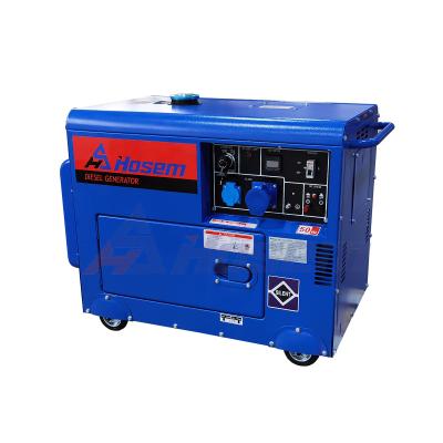 China Home 3kW 4.5kW 5.5kW 6kW 7kW 10kW Portable Diesel Generator With Wheel for sale