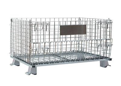 China Heavy Duty Wire Mesh Container , Collapsible Wire Container Powder Coated for sale