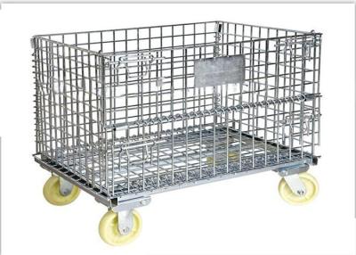 China 1200Kgs Metal Mesh Container , L1000mm Wire Container Storage Cages for sale
