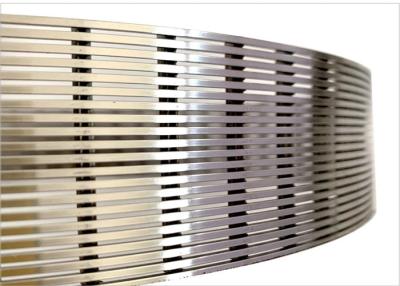 China Mine Sieve Stainless Steel Wedge Wire Screen W6M V Shape Hole for sale