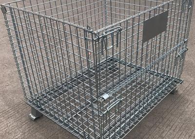 China 500kg Pallet Stacking SGS Collapsible Wire Mesh Container Customize Warehouse Equipment for sale