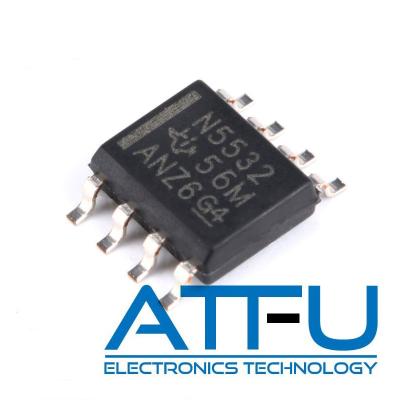 China Dual Channel Operational Amplifier IC , 10 MHz Low Noise Op Amp IC NE5532DR for sale