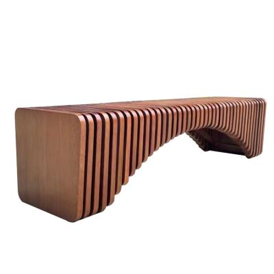China Sliced WPC Outdoor Metal Bench Begonia Wooden Waiting Room Benches for sale