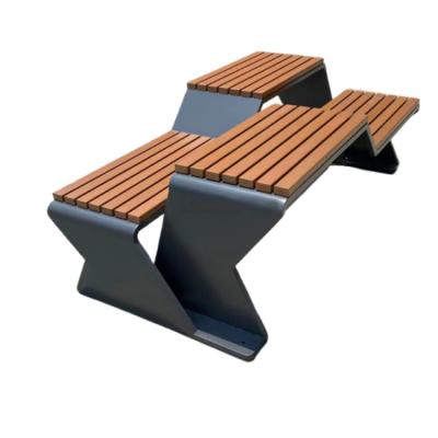 China Sitzer-Metallgarten-Bank Begonia Wood Galvanized Metal Outdoor-Bank-WPC 3 zu verkaufen