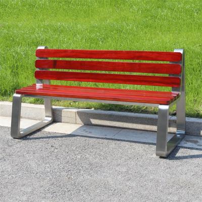 China Galvanized Steel Modern Outdoor Bench With Back Personalized Metal Park Bench for sale