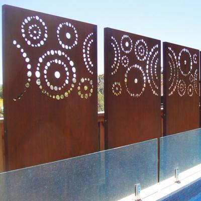 China Villa Corten Steel Privacy Panels Garden Corten Panel Fence for sale