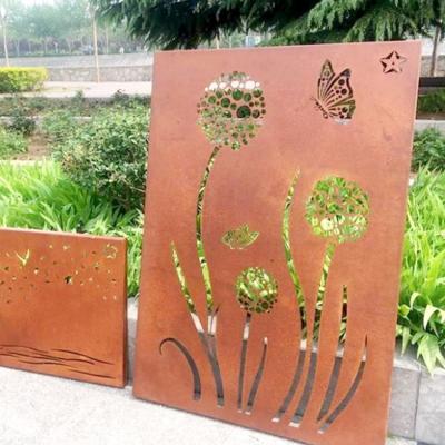 中国 装飾のCortenの鋼鉄プライバシーは庭のCortenの鋼鉄囲うパネルにパネルをはめる 販売のため
