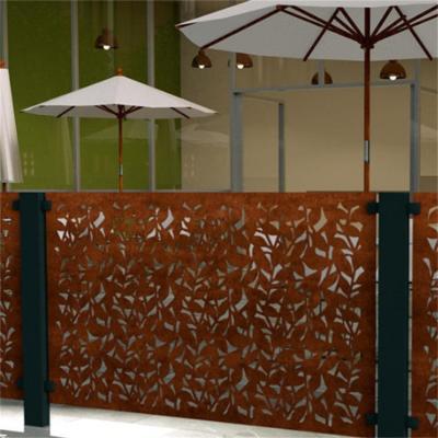 China Corten Privacy Panels Metal Garden Fence Panel For Garden Park for sale