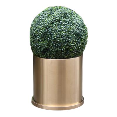 Chine Matte Gold Metal Flower Pot avec le fond détachable pour le salon à vendre