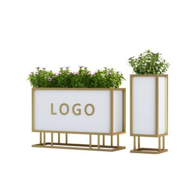 China Customized Square Metal Plant Pots Outdoor Steel Rectangular Planters for sale