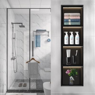 China 4 Tiers 304 Stainless Steel Niche Recessed Shelf In Shower Wall for sale