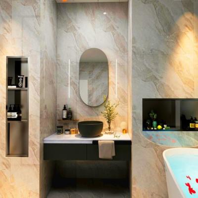 Chine Créneau de mur adapté aux besoins du client par créneau de stockage de salle de bains d'acier inoxydable pour la salle de bains à vendre