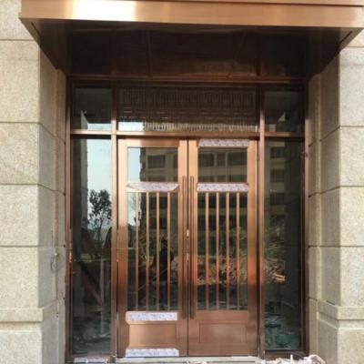 China Porta de entrada decorativa personalizada Front Doors For Homes de aço inoxidável da segurança à venda