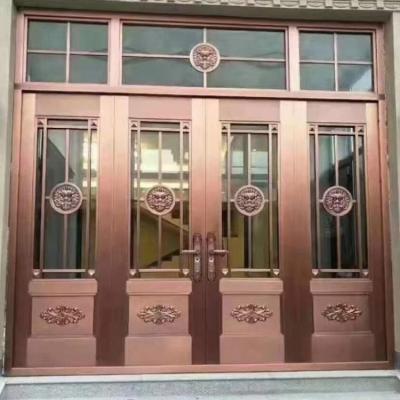 China Retro Decorative Entry Door Stainless Metal Decorative Front Doors for sale