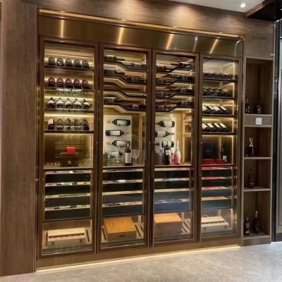 China SS201/SS304 Built In Wall Wine Cabinet Metal Customized Size for sale