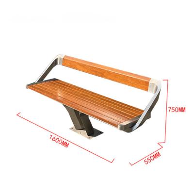 China Ein der Bein-Sitzer Metallbank-Holzoberfläche-im Freien Stahlbank-4 zu verkaufen