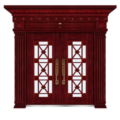 中国 中庭の両開きドアの表玄関の無光沢の現代前部両開きドア 販売のため